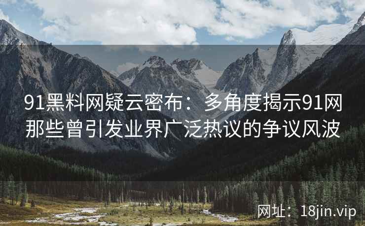 91黑料网疑云密布：多角度揭示91网那些曾引发业界广泛热议的争议风波