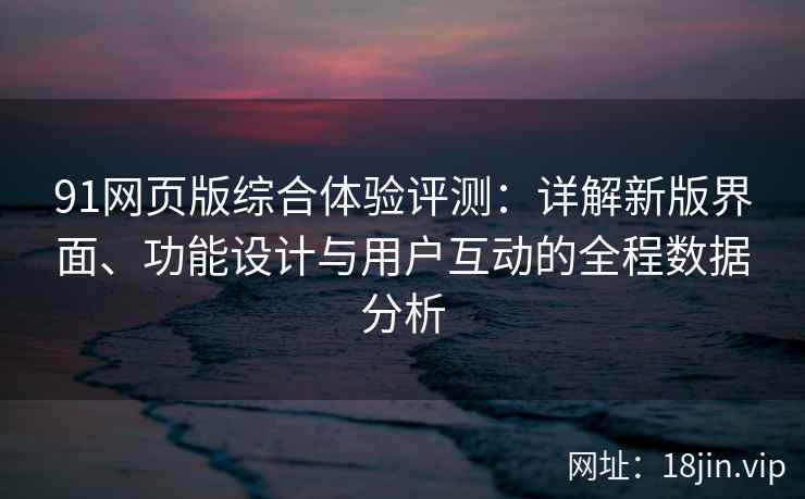 91网页版综合体验评测：详解新版界面、功能设计与用户互动的全程数据分析